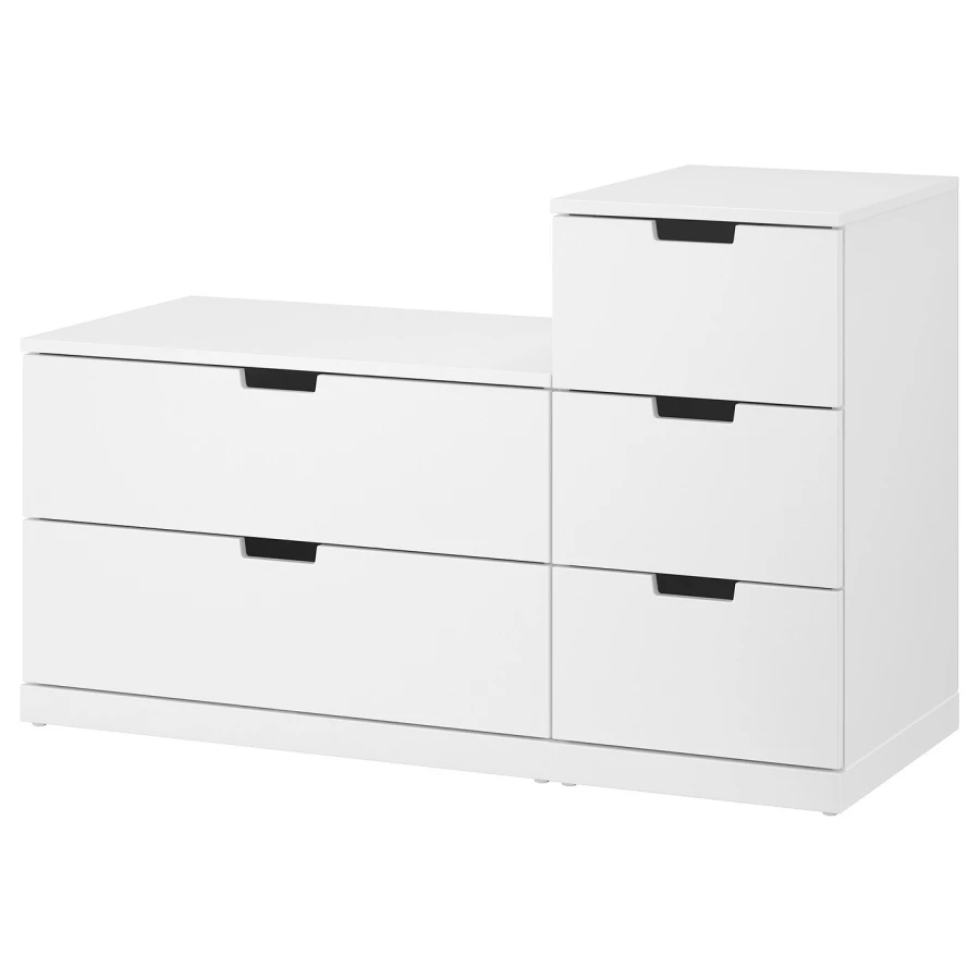 Комод - IKEA NORDLI/НОРДЛИ ИКЕА, 47х120х76 см, белый (изображение №1)