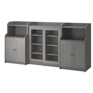 Консольный стол - IKEA HAUGA/ХАУГАИКЕА, 116х46х244 см, серый