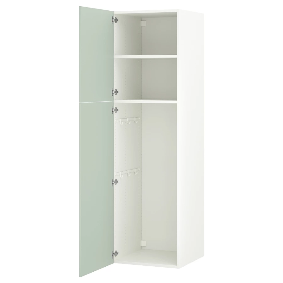 Книжный шкаф -  ENHET IKEA/ ЭНХЕТ ИКЕА, 210х60 см, белый/зеленый (изображение №1)