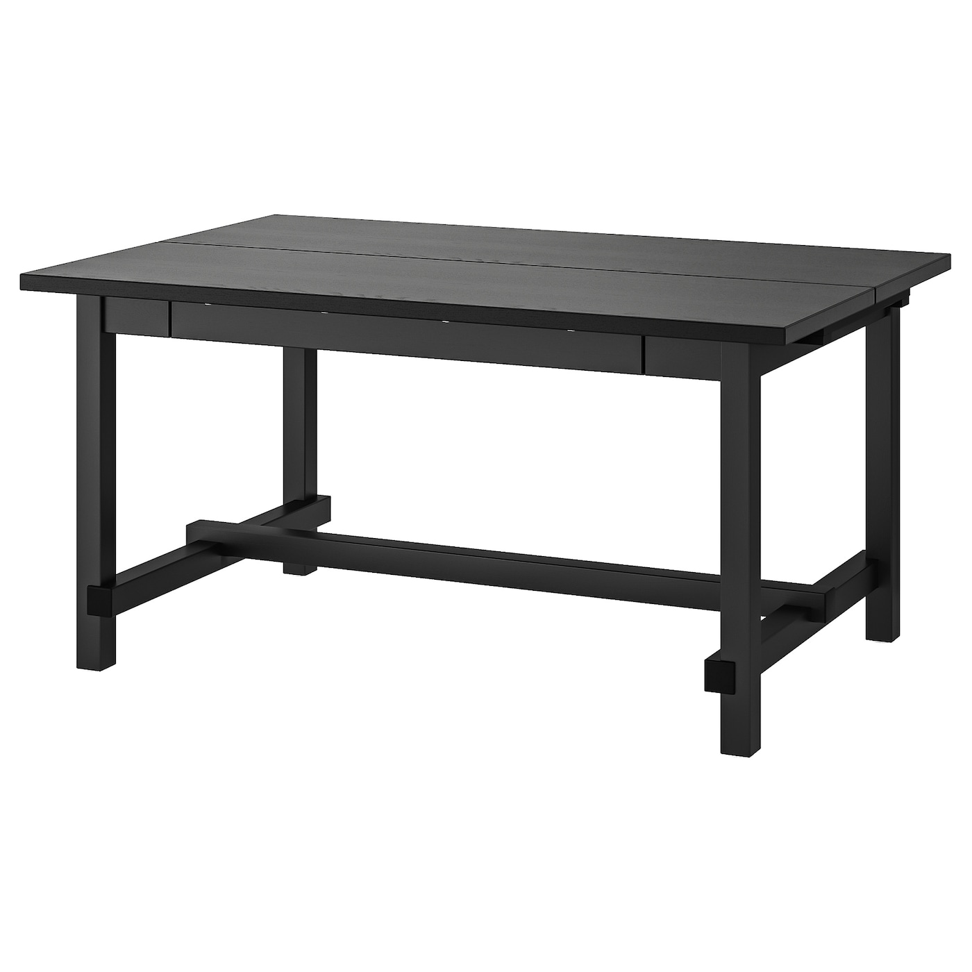 Раздвижной обеденный стол - NORDVIKEN IKEA, 223/95/75 см, чёрный, НОРДВИКЕН ИКЕА