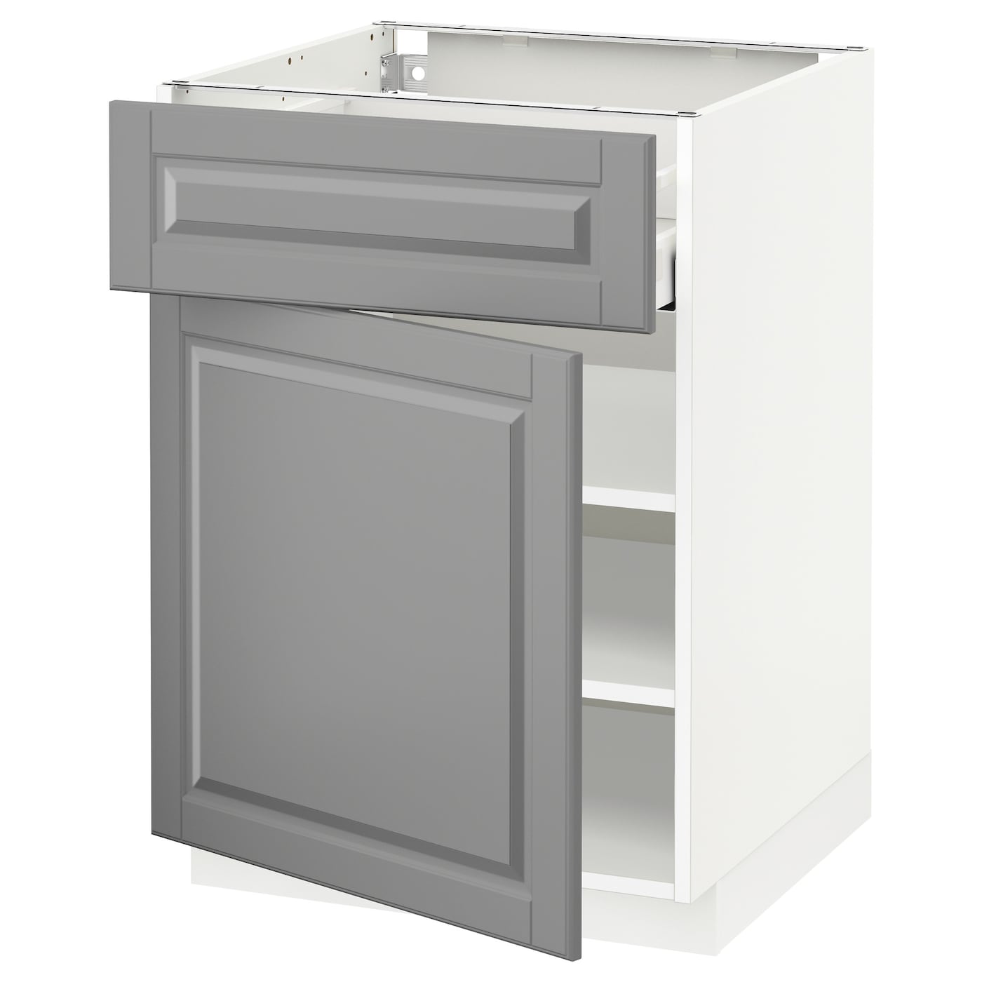 Напольный кухонный шкаф  - IKEA METOD MAXIMERA, 88x39,5x60см, белый/серый, МЕТОД МАКСИМЕРА ИКЕА