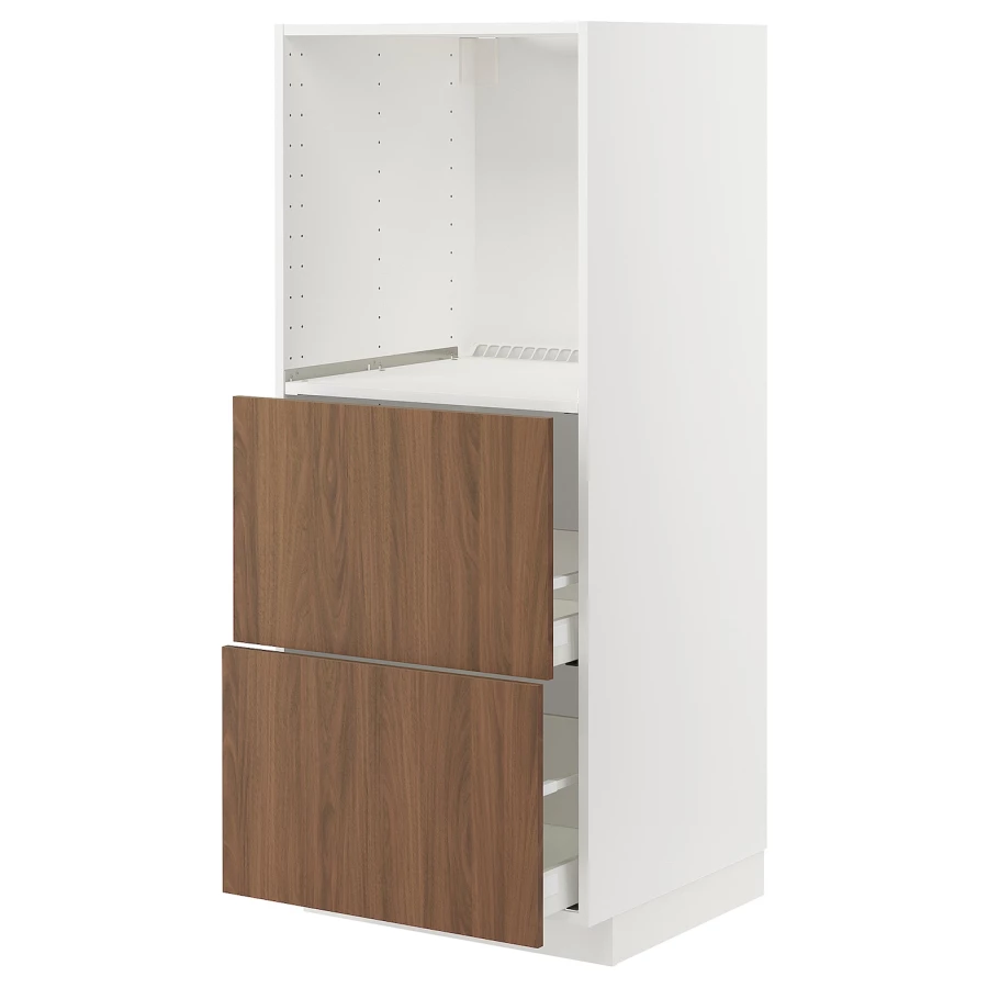 Навесной шкаф - METOD / MAXIMERA IKEA/ МЕТОД/ МАКСИМЕРА ИКЕА,  60х60х140 см, белый/ коричневый (изображение №1)