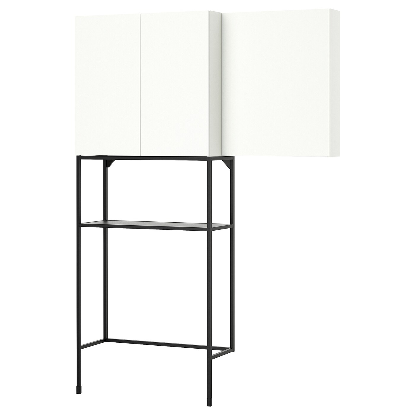 Комбинация - IKEA ENHET/ЭНХЕТ ИКЕА, 204х32х140 см, белый
