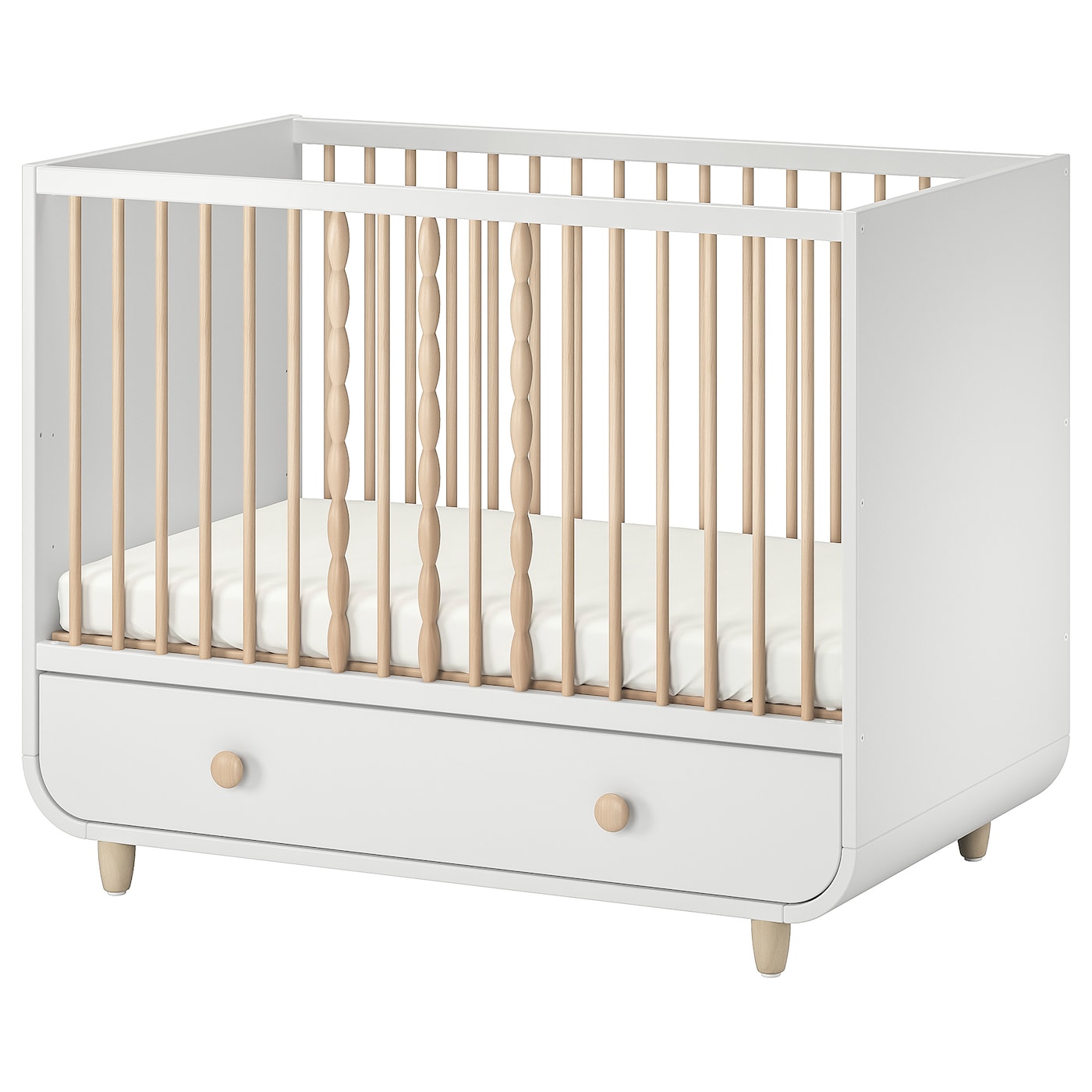 Кровать для новорожденных - IKEA MYLLRA, 60x120 см, белый,  МИЛЛРА ИКЕА