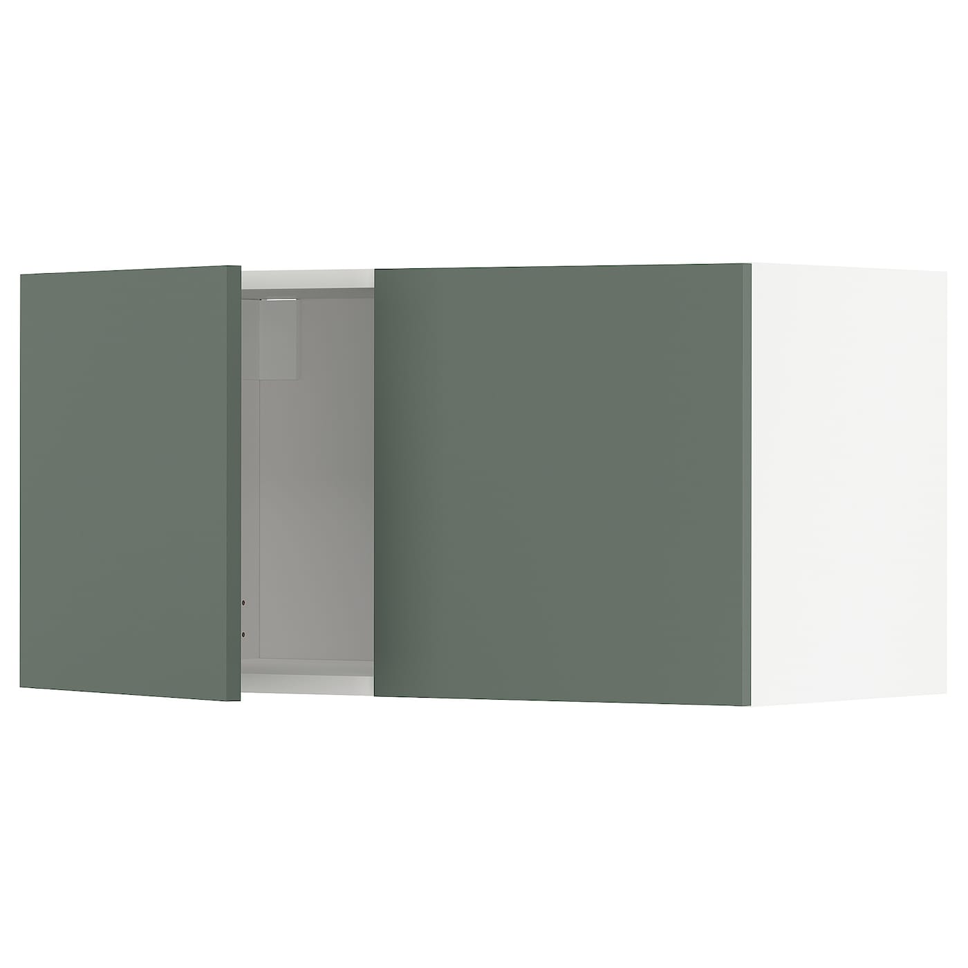 Навесной шкаф - METOD IKEA/ МЕТОД ИКЕА, 40х80 см, белый/темно-зеленый