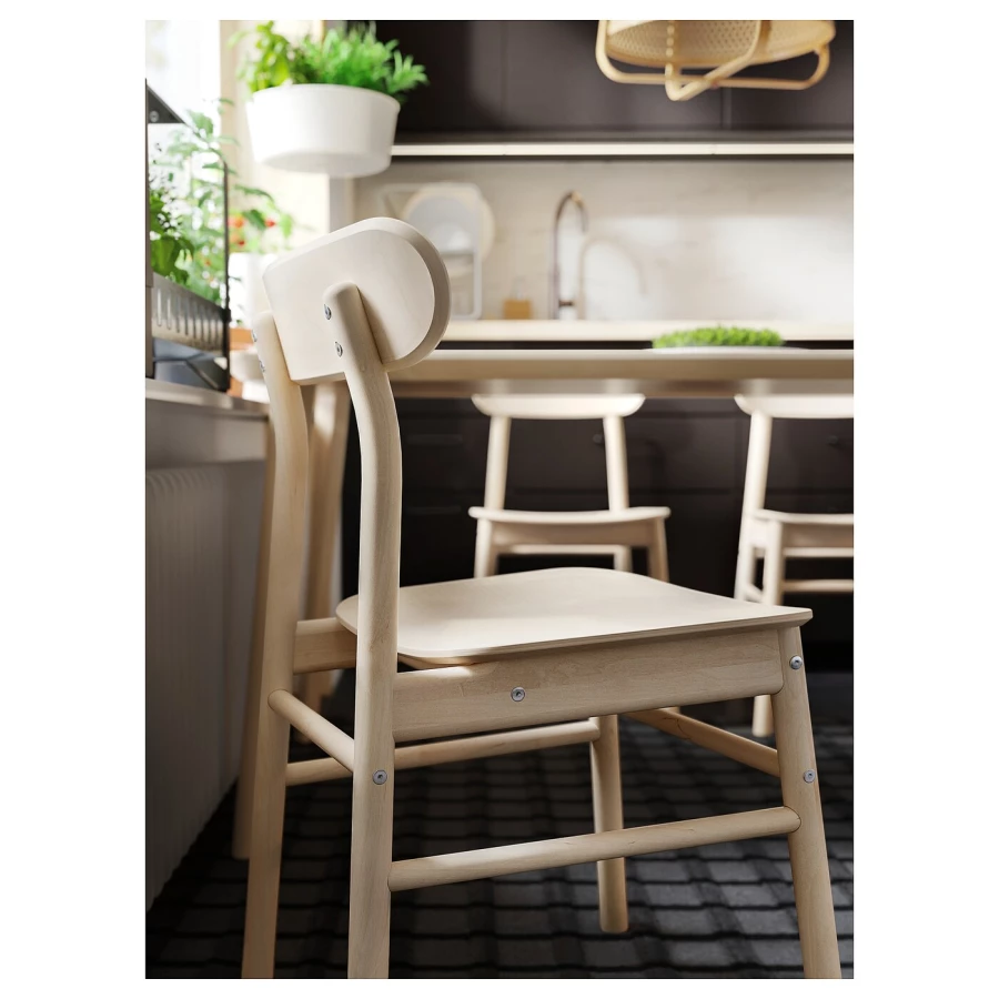 Стол и 4 стула - NORDVIKEN /RÖNNINGE / RОNNINGE IKEA/ НОРДВИКЕН/ РЕННИНГЕ ИКЕА,  152/2223х95  см, белый/ под беленый дуб (изображение №6)