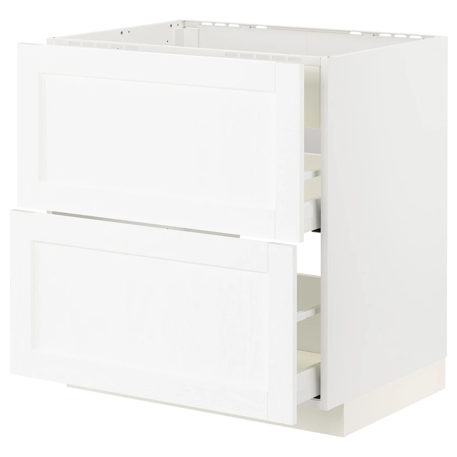 Напольный кухонный шкаф  - IKEA METOD MAXIMERA, 88x62x80см, белый, МЕТОД МАКСИМЕРА ИКЕА (изображение №1)