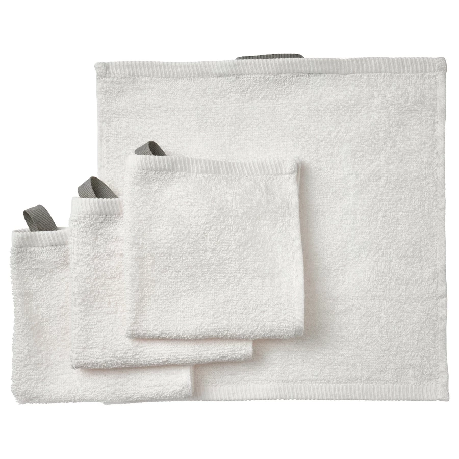 Набор полотенец - IKEA DIMFORSEN, 30х30 см, белый, ДИМФОРСЕН ИКЕА (изображение №1)