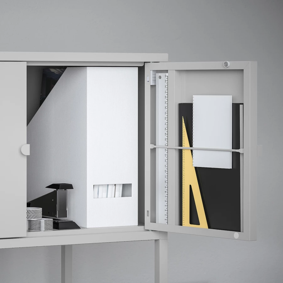Комбинация для хранения - LIXHULT IKEA/ ЛИКСГУЛЬТ ИКЕА, 35х60  см, серый (изображение №4)