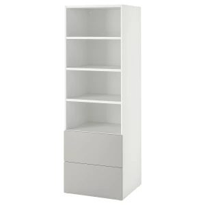 Детский книжный шкаф - PLATSA/SMÅSTAD IKEA/ ПЛАТСА/СМАСТАД ИКЕА, 57х60х181 см, белый