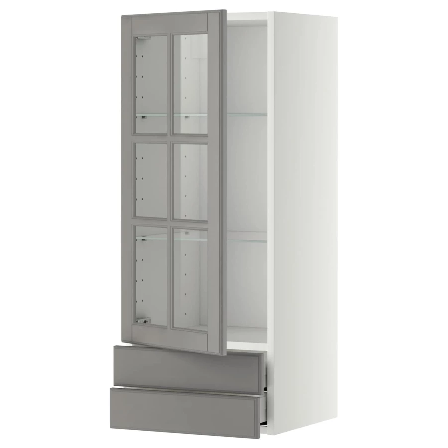 Шкаф  - METOD / MAXIMERA IKEA/  МЕТОД/МАКСИМЕРА ИКЕА, 100х40 см, белый/серый (изображение №1)