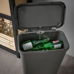 Второе фото. Корзина для мусора - IKEA KNÖCKLA/KNOCKLA, 50л, черный, КНОКЛА ИКЕА