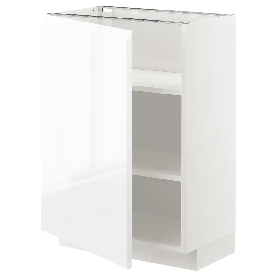 Напольный кухонный шкаф  - IKEA METOD, 88x39,5x60см, белый, МЕТОД ИКЕА (изображение №1)