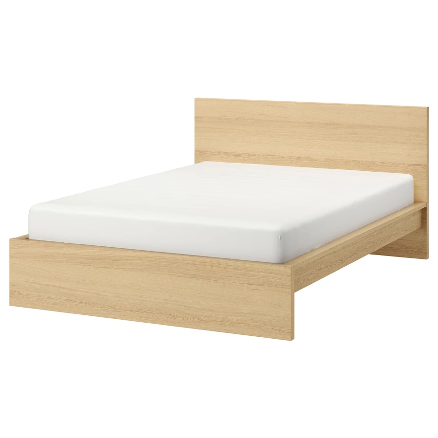 Каркас кровати - IKEA MALM, 200х140 см, под беленый дуб, МАЛЬМ ИКЕА (изображение №1)