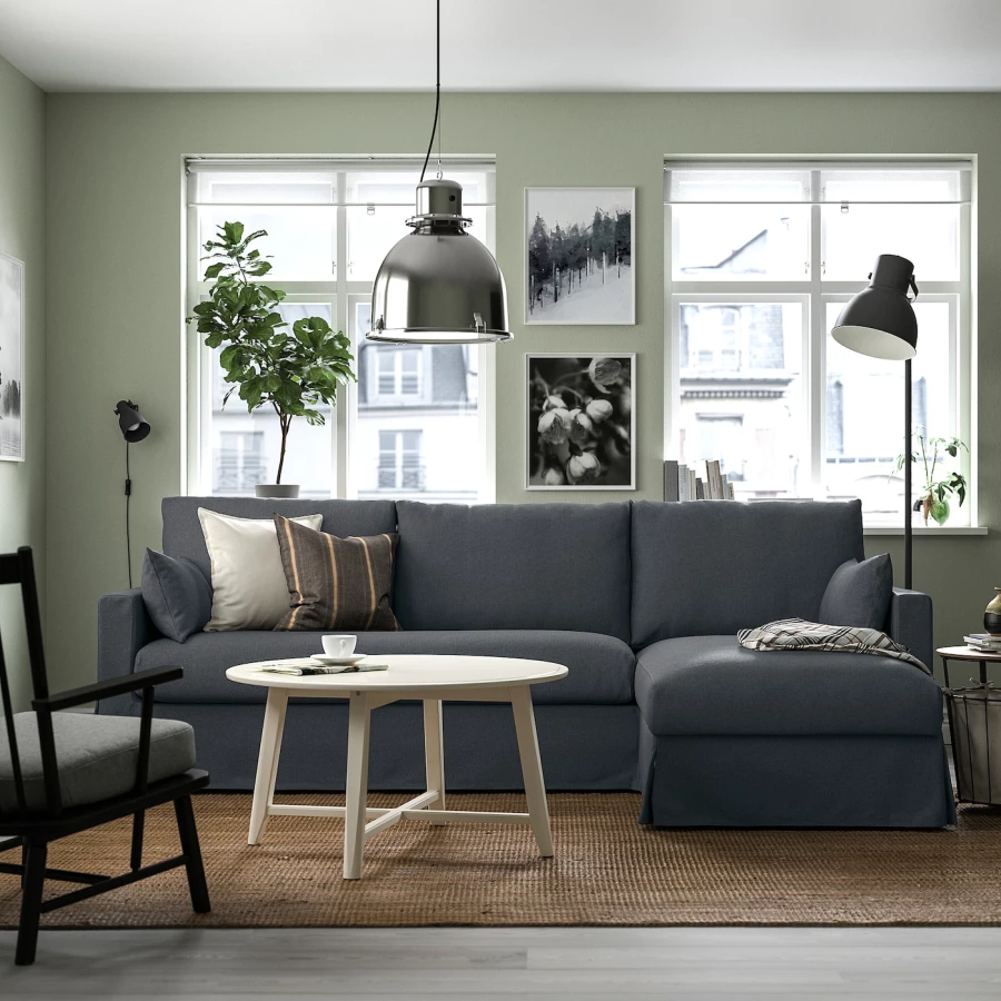 3-местный диван - IKEA HYLTARP, 93x262см, серый, ХИЛТАРП ИКЕА (изображение №2)