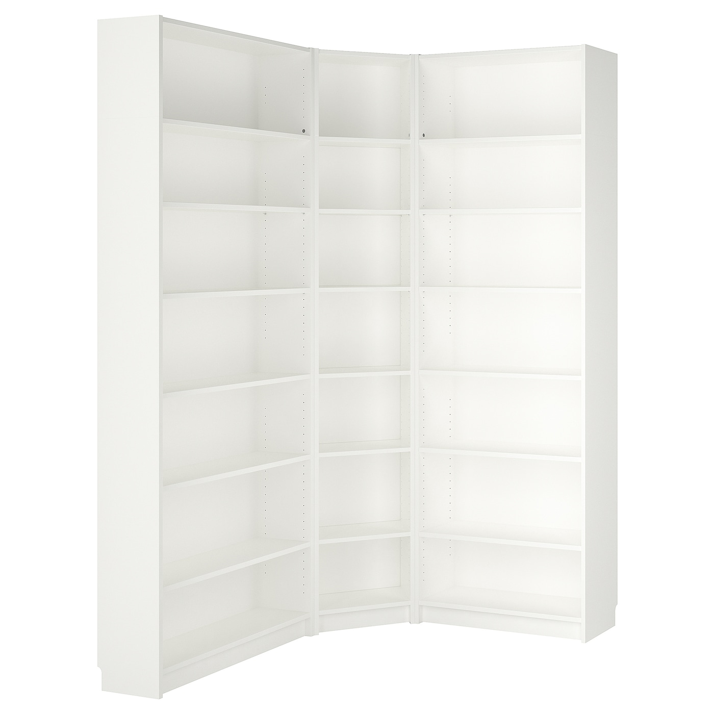 Угловой книжный шкаф - BILLY IKEA/БИЛЛИ ИКЕА, 28х136х237 см, белый