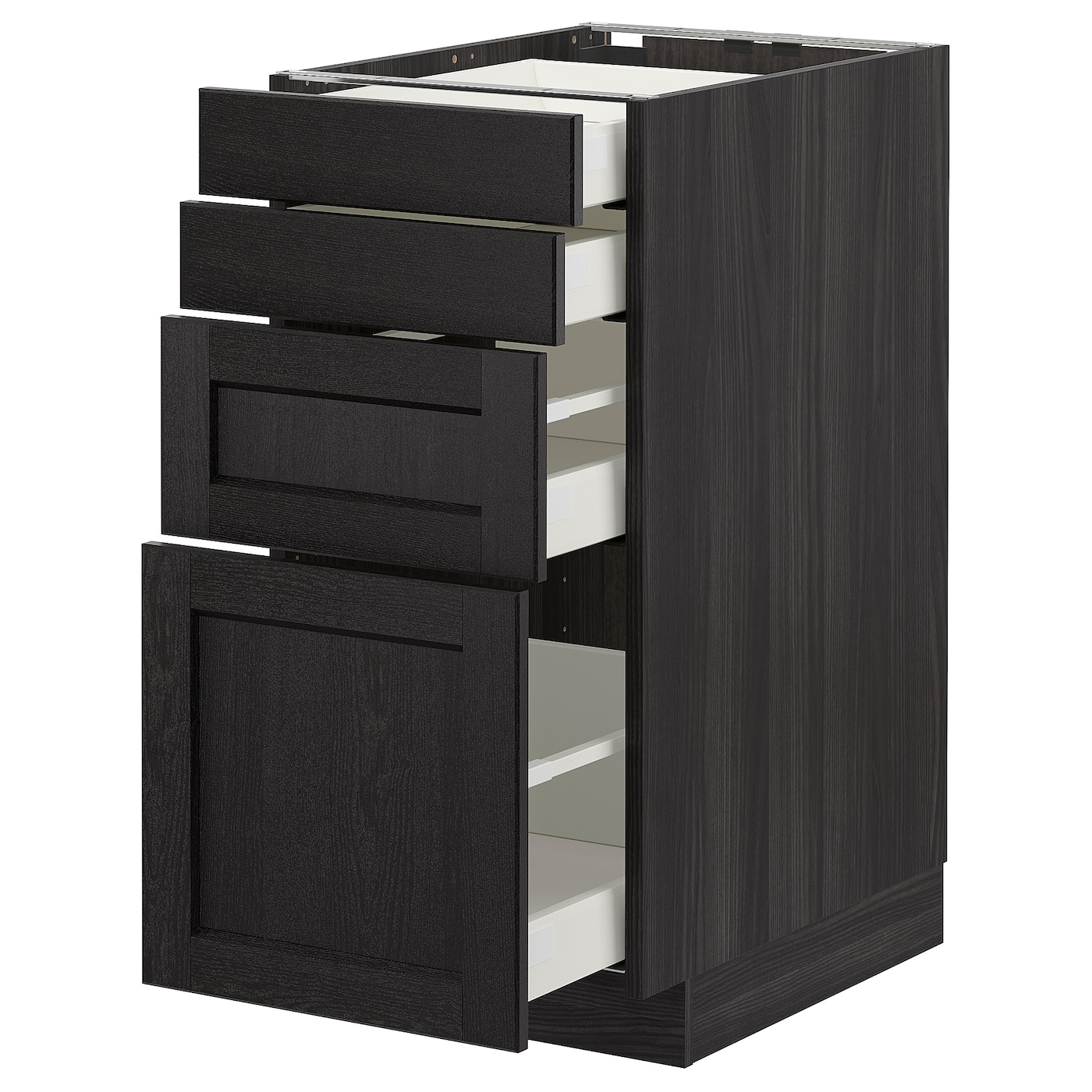 Напольный кухонный шкаф  - IKEA METOD MAXIMERA, 88x61,9x40см, черный, МЕТОД МАКСИМЕРА ИКЕА