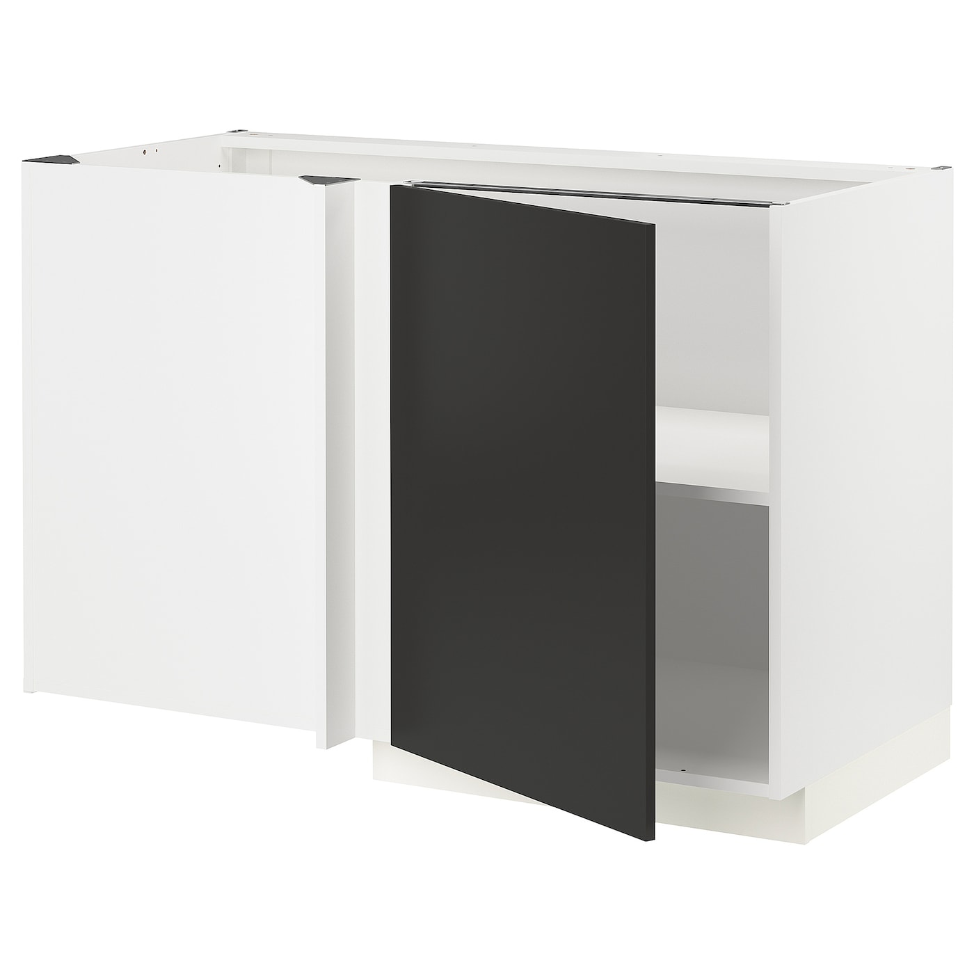 Напольный шкаф - METOD IKEA/ МЕТОД ИКЕА,  128х68 см, белый/черный