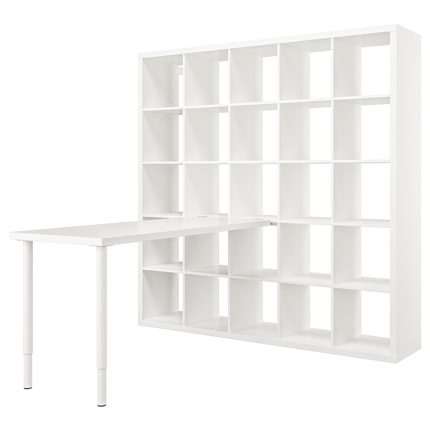 Письменный стол с книжной полкой 25 ячеек - IKEA LAGKAPTEN/KALLAX/ЛАГКАПТЕН/КАЛЛАКС ИКЕА, белый