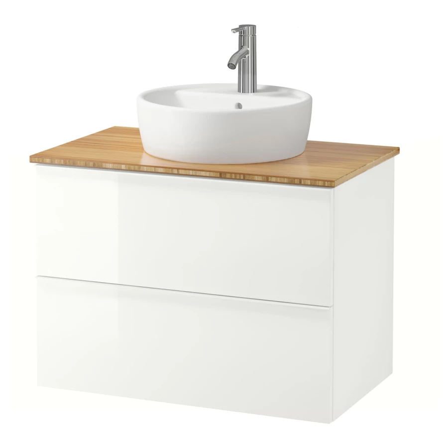 Умывальник и тумба - GODMORGON/TOLKEN IKEA / ГОДМОРГОН/ТОЛКЕН ИКЕА, 82х60х49 см, белый (изображение №1)