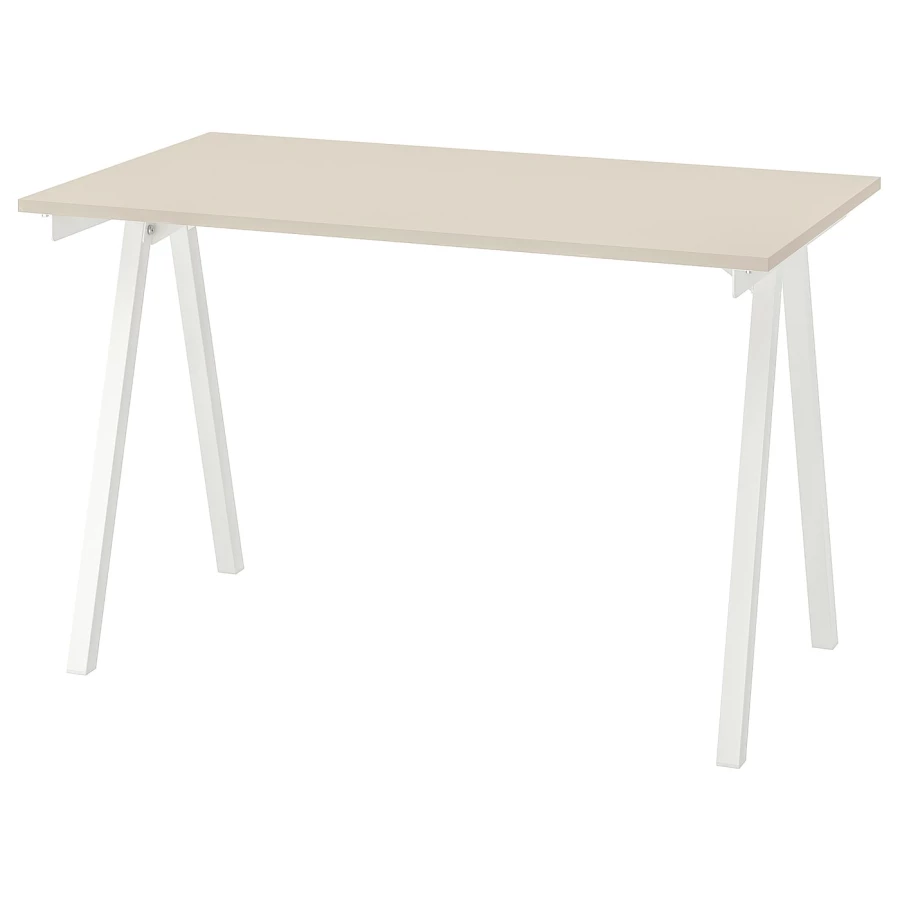 Письменный стол - IKEA TROTTEN, 120х70 см, белый/бежевый, ТРОТТЕН ИКЕА (изображение №1)