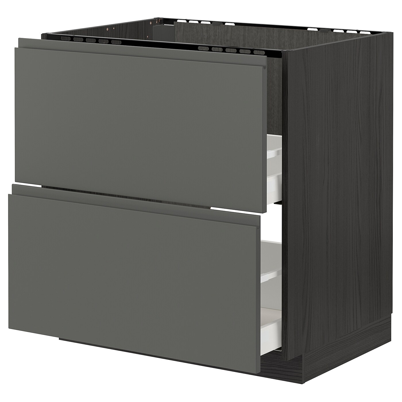 Напольный кухонный шкаф  - IKEA METOD MAXIMERA, 88x62x80см, черный/темно-серый, МЕТОД МАКСИМЕРА ИКЕА