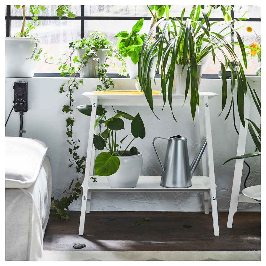 Подставка для растений - IKEA ALPVIDE, 63 см, белый, АЛЬПВИД ИКЕА (изображение №4)