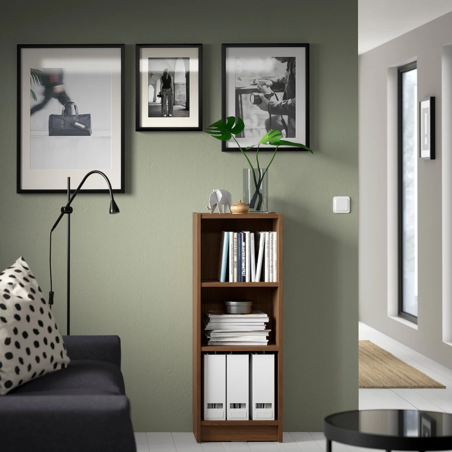 Книжный шкаф -  BILLY IKEA/ БИЛЛИ ИКЕА,40х28х106 см, коричневый (изображение №4)