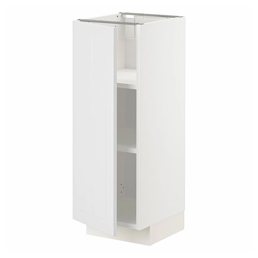 Напольный кухонный шкаф  - IKEA METOD, 88x39x30см, белый, МЕТОД ИКЕА (изображение №1)