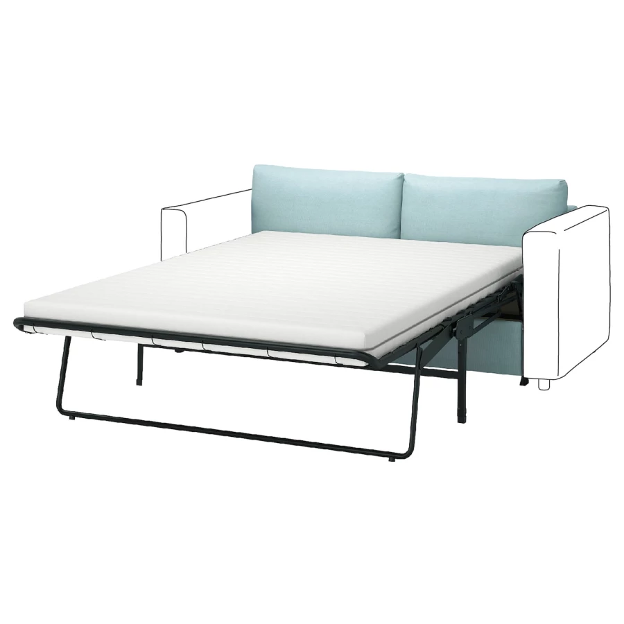 Чехол на 2-местную секцию дивана-кровати - IKEA VIMLE/ВИМЛЕ ИКЕА , голубой (изображение №1)
