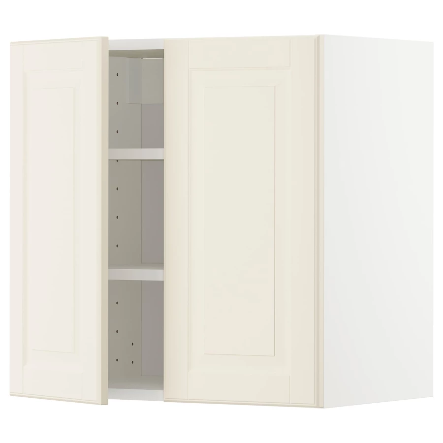Навесной шкаф с полкой - METOD IKEA/ МЕТОД ИКЕА, 60х60 см, белый/кремовый (изображение №1)