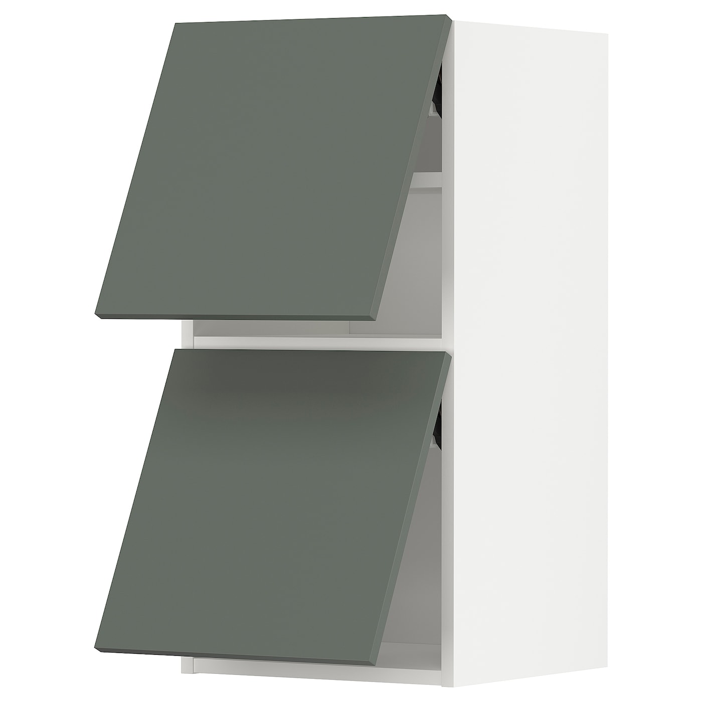 Навесной шкаф - METOD  IKEA/  МЕТОД ИКЕА, 80х40 см, белый/темной-зеленый