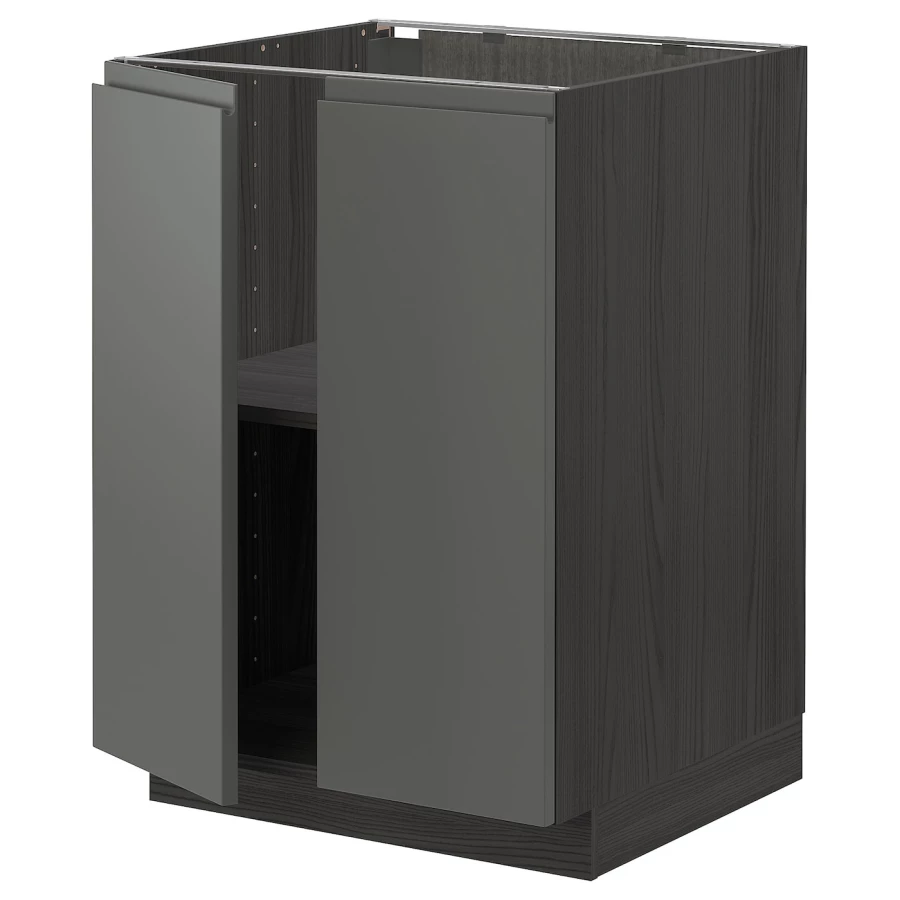 Напольный шкаф  - IKEA METOD, 88x62x60см, темно-серый, МЕТОД ИКЕА (изображение №1)
