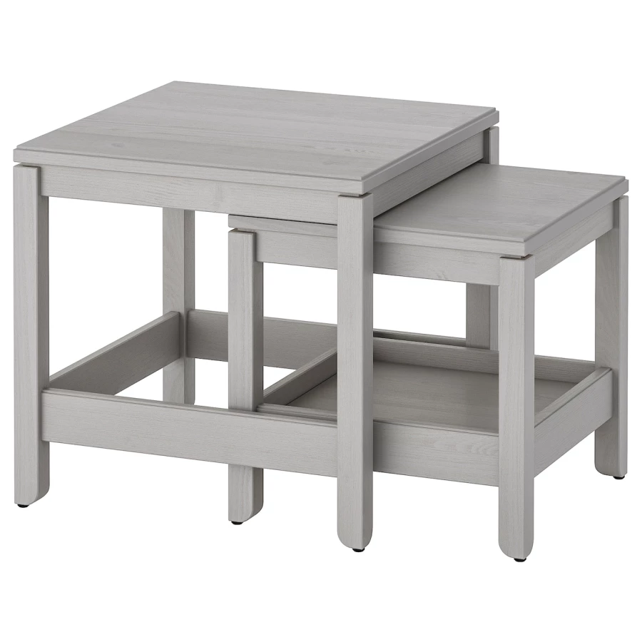 Столы - IKEA HAVSTA/ХАВСТА ИКЕА, 48х50х50/41х42х42 см, серый (изображение №1)