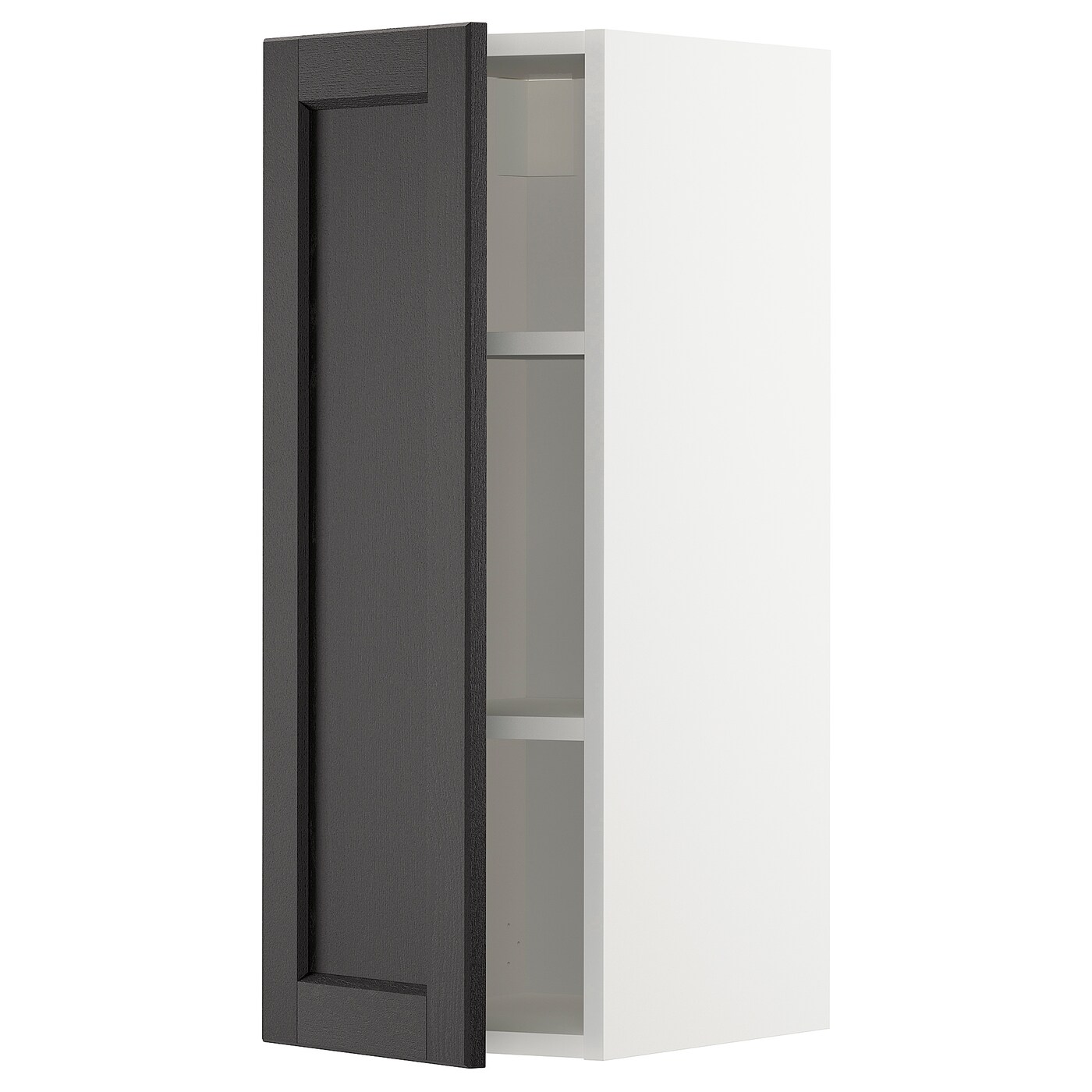 Навесной шкаф с полкой - METOD IKEA/ МЕТОД ИКЕА, 80х30 см, белый/серый