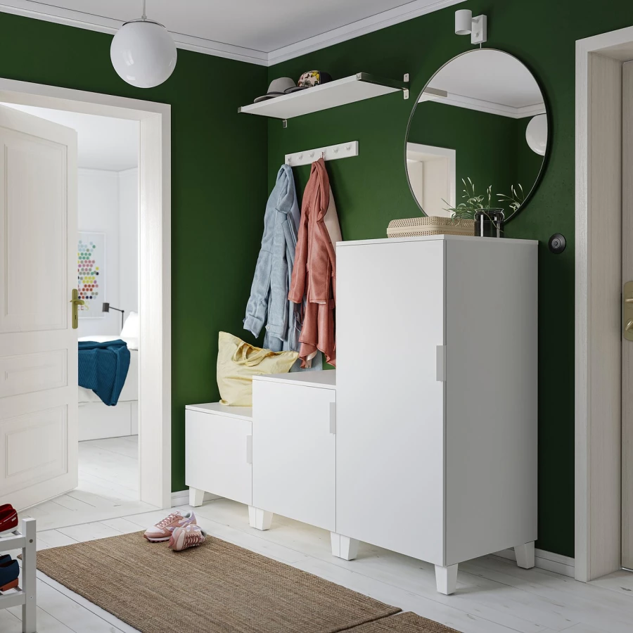 Платяной шкаф - PLATSA/IKEA/ ПЛАТСА ИКЕА,180x57x133 см, белый (изображение №2)