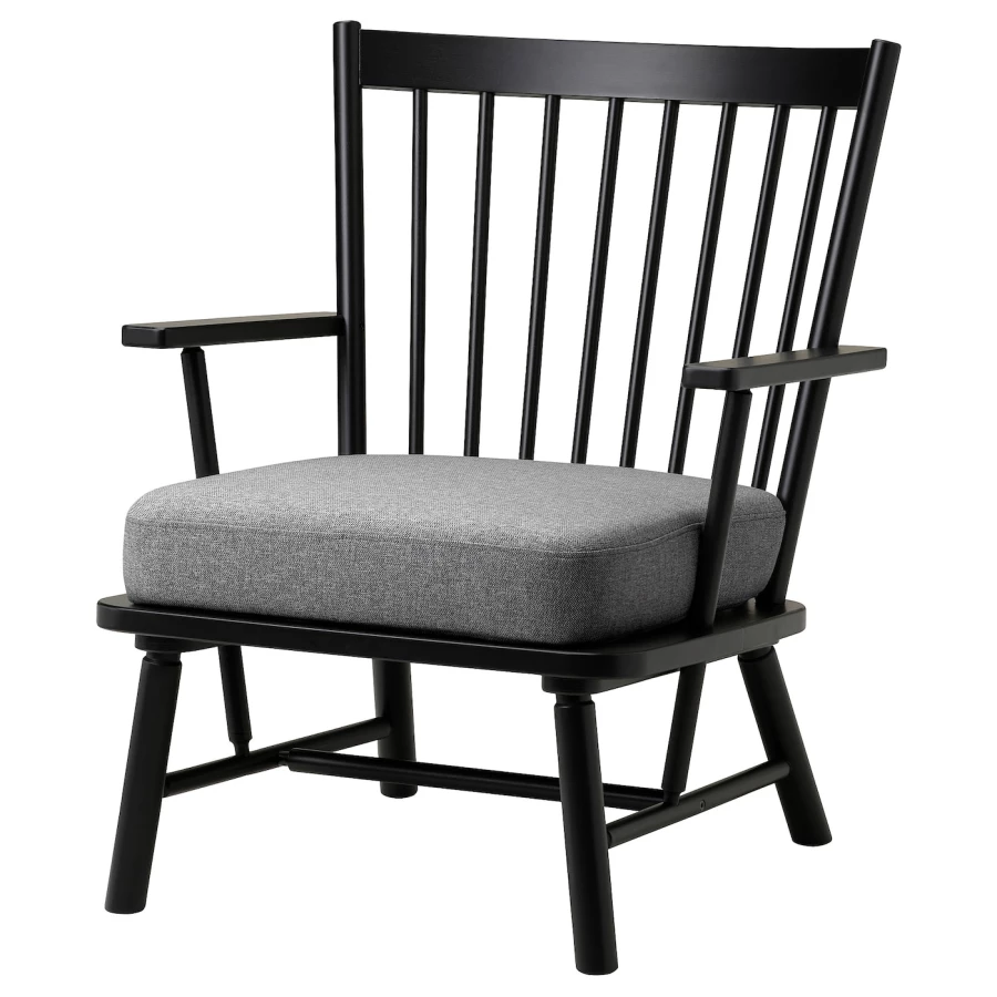 Кресло - IKEA PERSBOL, 69х70х84 см, черный/серый, ПЕРСОБОЛ ИКЕА (изображение №1)