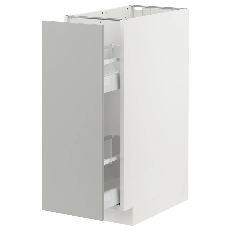 Напольный шкаф - METOD / MAXIMERA IKEA/ МЕТОД/ МАКСИМЕРА ИКЕА,  30х88 см, белый/светло-серый (изображение №1)