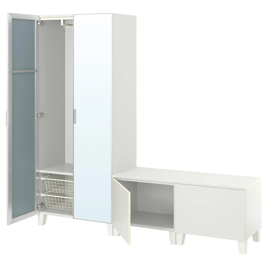 Шкаф для хранения - PLATSA/STRAUMEN IКЕА/ПЛАТСА/СТРАУМЕН ИКЕА,200x42x191,белый (изображение №1)