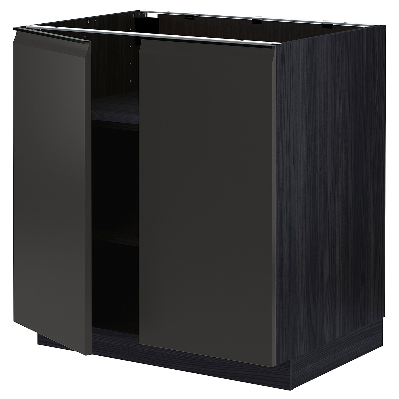 Напольный шкаф - METOD IKEA/ МЕТОД ИКЕА,  88х80 см, коричневый/черный