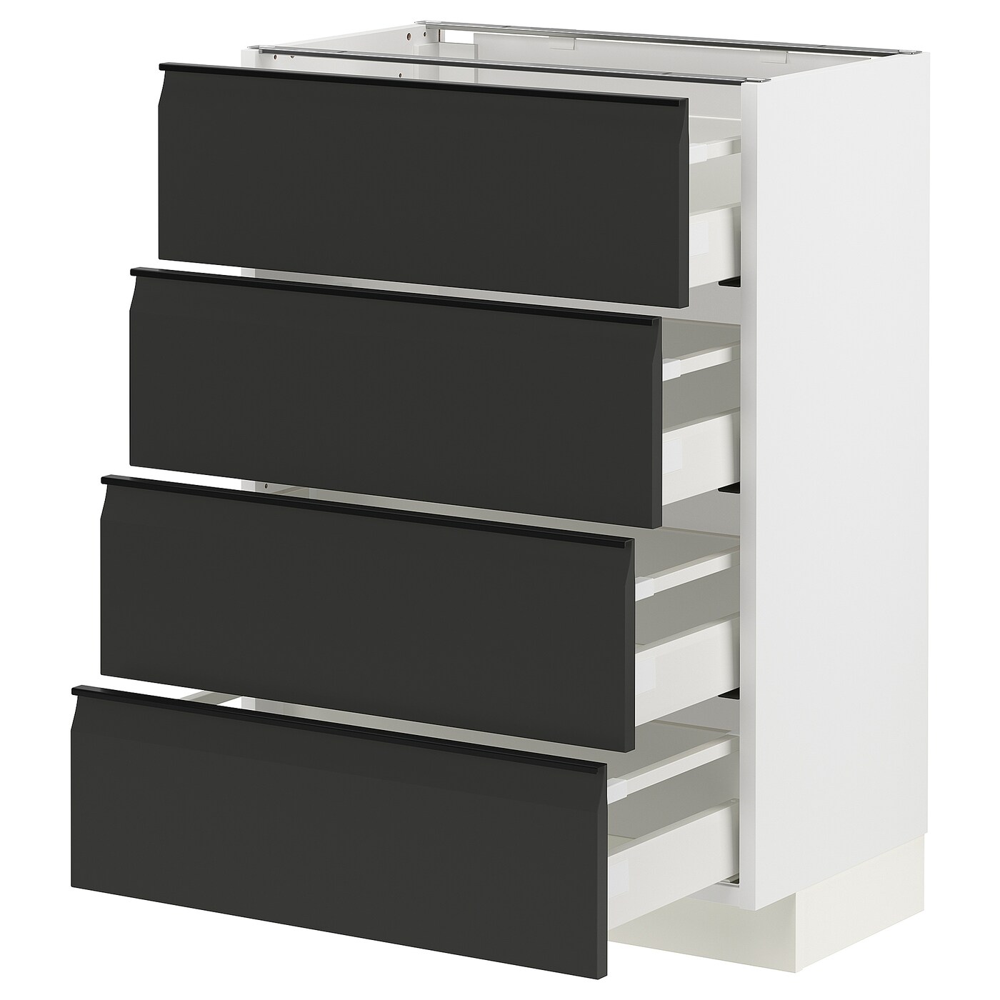 Напольный кухонный шкаф  - IKEA METOD MAXIMERA, 88x39,2x60см, белый/черный, МЕТОД МАКСИМЕРА ИКЕА