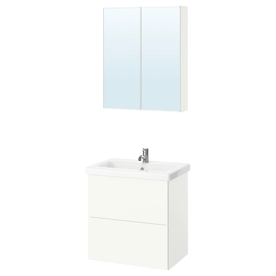 Комбинация для ванной - IKEA ENHET, 64х43х65 см, белый, ЭНХЕТ ИКЕА (изображение №1)