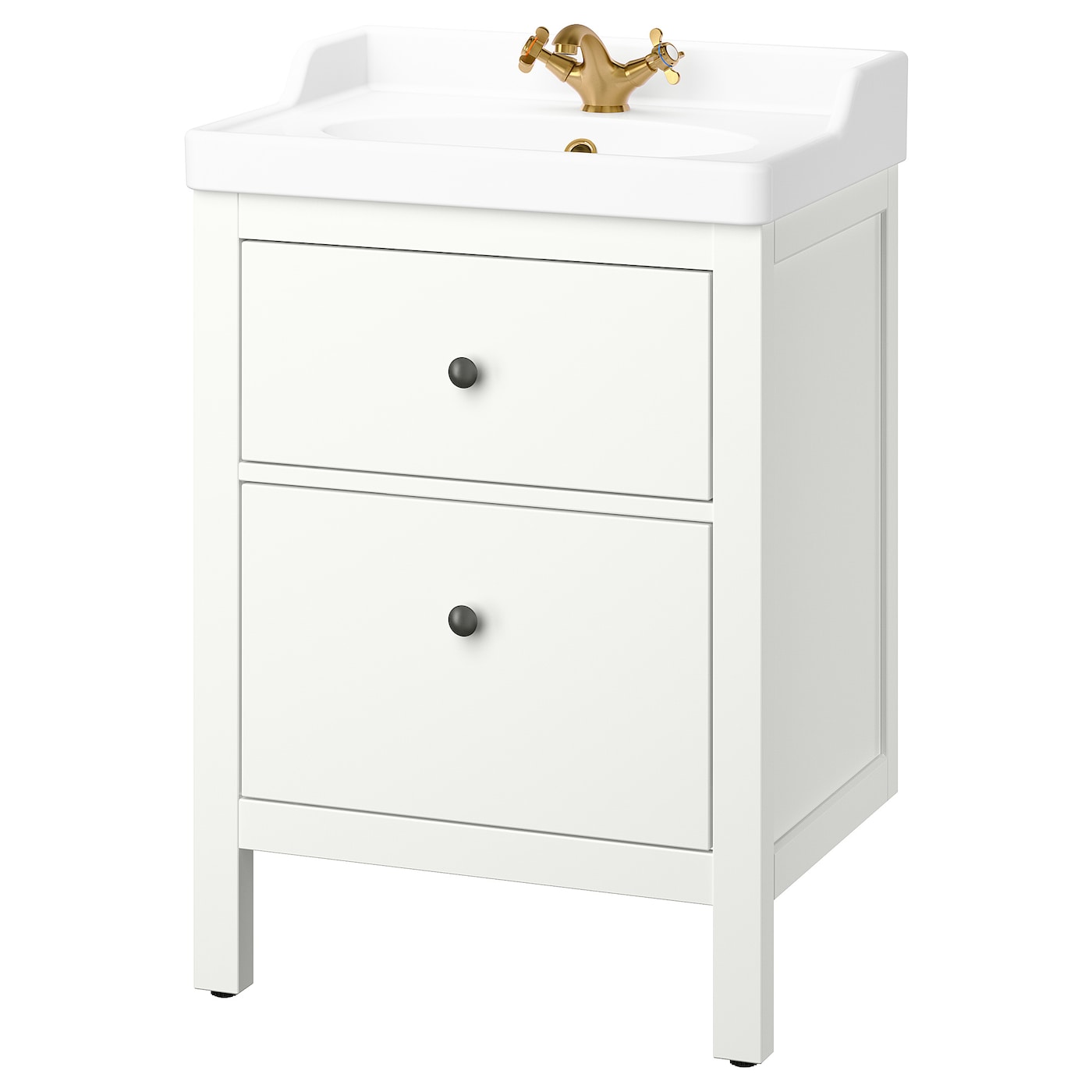 Тумба для ванной - HEMNES / RUTSJÖN /RUTSJОN IKEA/ ХЕМНЕС/РУТСЕН ИКЕА, 62х49х95 см, белый