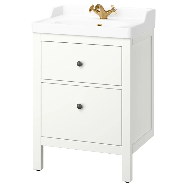 Тумба для ванной - HEMNES / RUTSJÖN /RUTSJОN IKEA/ ХЕМНЕС/РУТСЕН ИКЕА, 62х49х95 см, белый