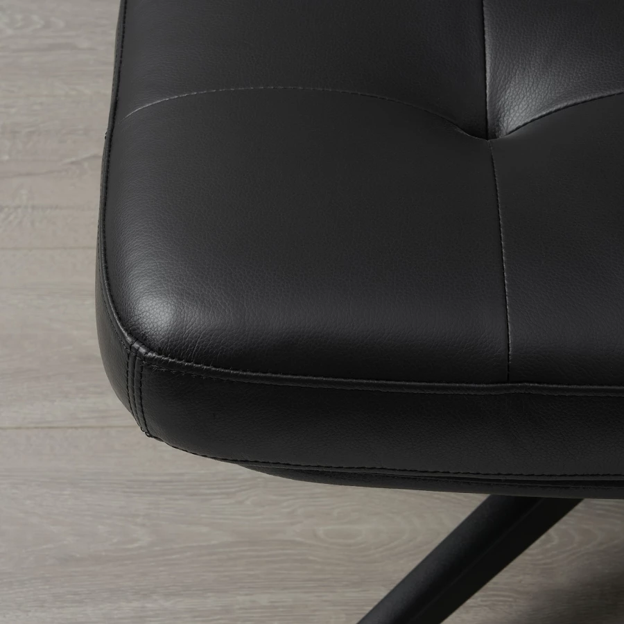 Кресло и пуф - IKEA HAVBERG, 66х99х92 см, черный, ХАВБЕРГ ИКЕА (изображение №4)