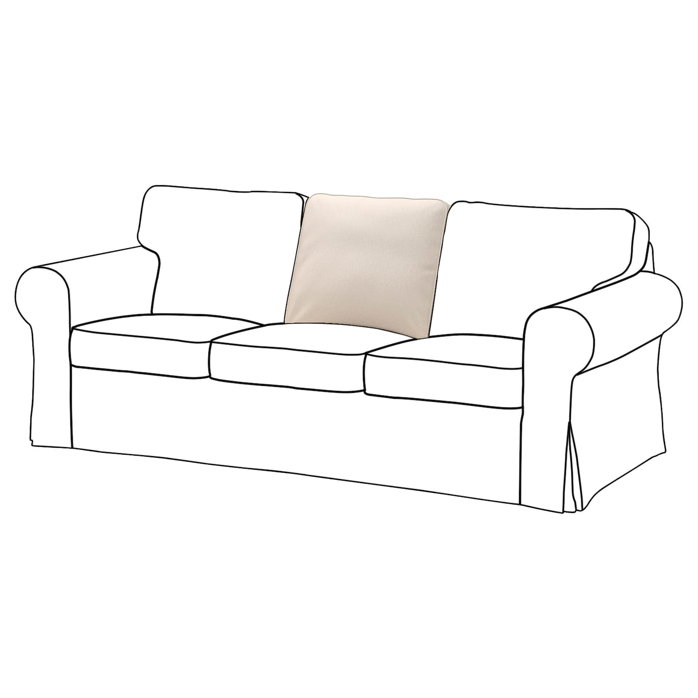 Внутренняя подушка спинки - EKTORP IKEA/ ЭКТОРП ИКЕА, белый
