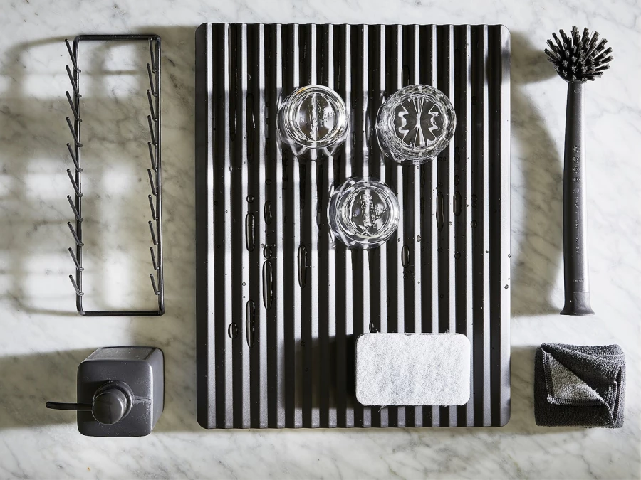 Сушилка для посуды - IKEA RINNIG, 31х40 см, черный, РИННИГ ИКЕА (изображение №4)