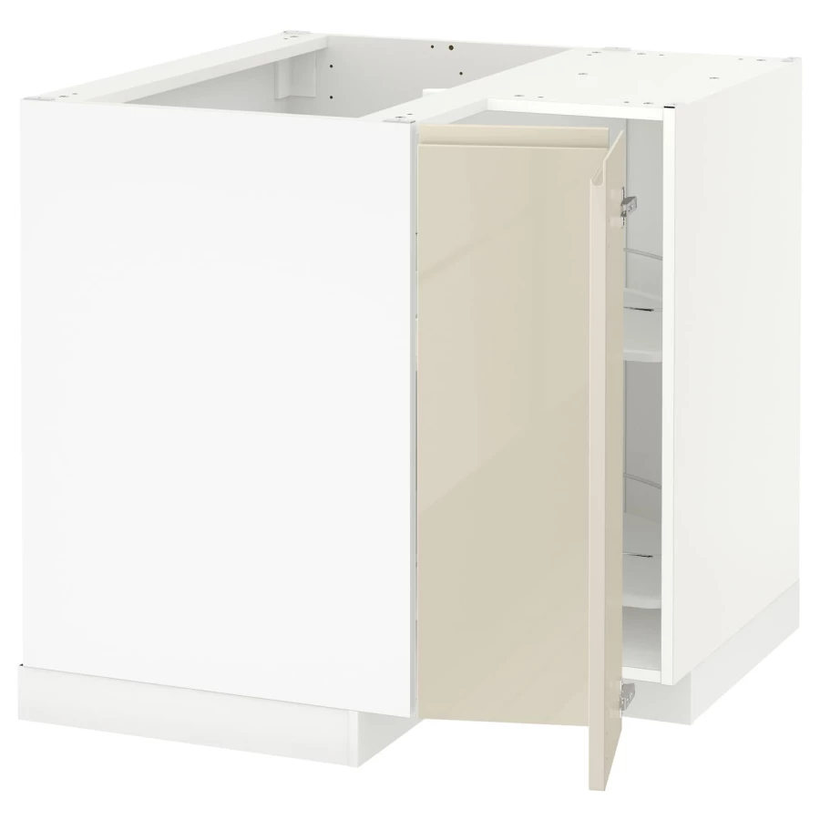 Напольный шкаф - IKEA METOD, 88x90x87,5см, белый/бежевый, МЕТОД ИКЕА (изображение №1)