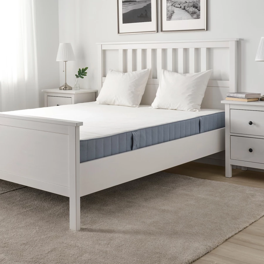Матрас для двуспальной кровати - VESTMARKA IKEA/ ВЕСТМАРКА ИКЕА, 160х200 см, белый (изображение №7)