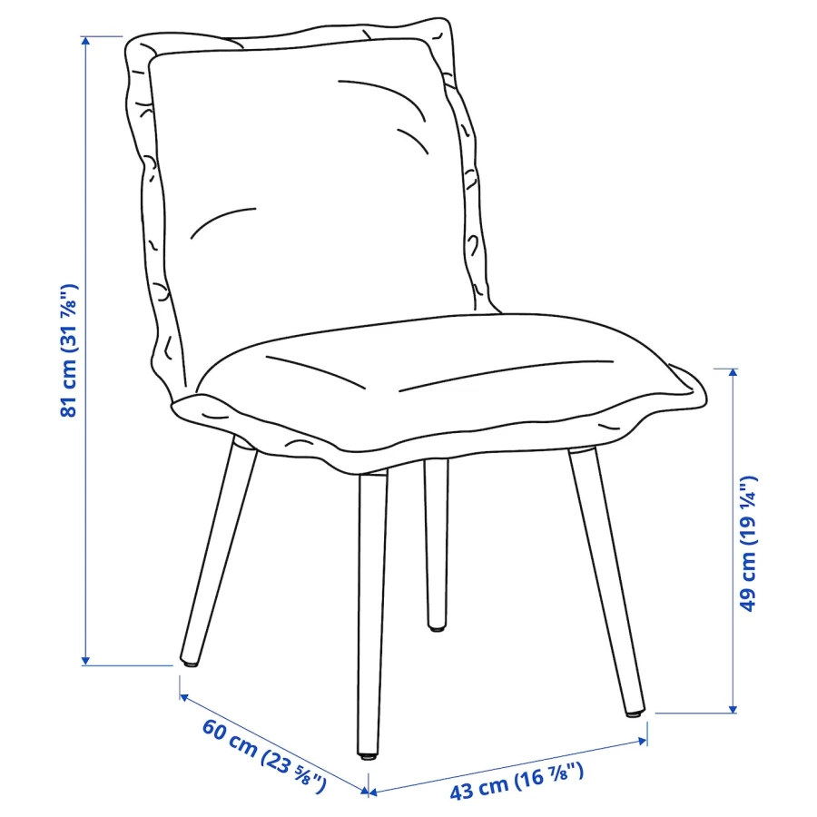 Стол и 4 стула - MÖRBYLÅNGA / KLINTEN/ MОRBYLАNGA IKEA/  МЁРБИЛОНГА / КЛИНТЕН ИКЕА,  145х75/ 81 см,  коричневый/ серый (изображение №5)